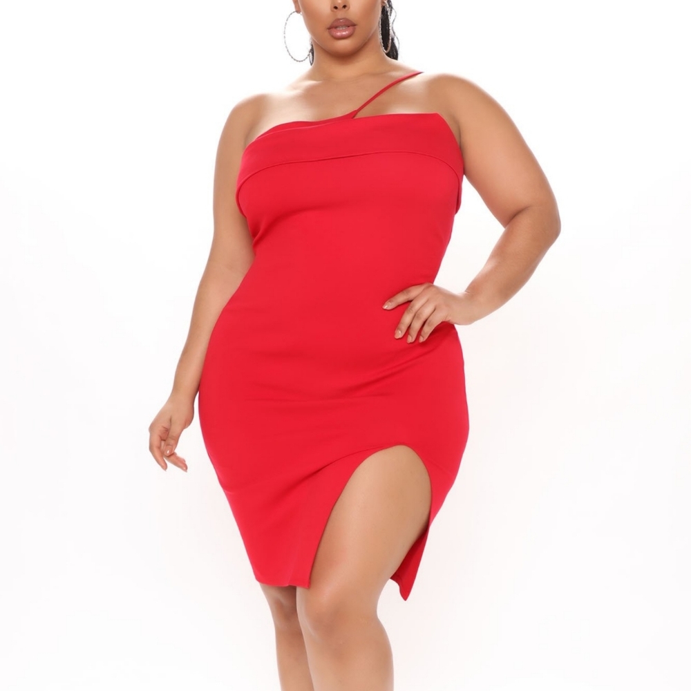 Tristina Red off the shoulder dress